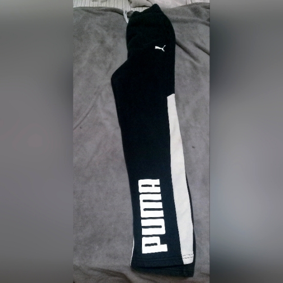 Puma Boy's Sweatpants XXL Black White Logo - Picture 5 of 9